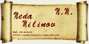 Neda Milinov vizit kartica
